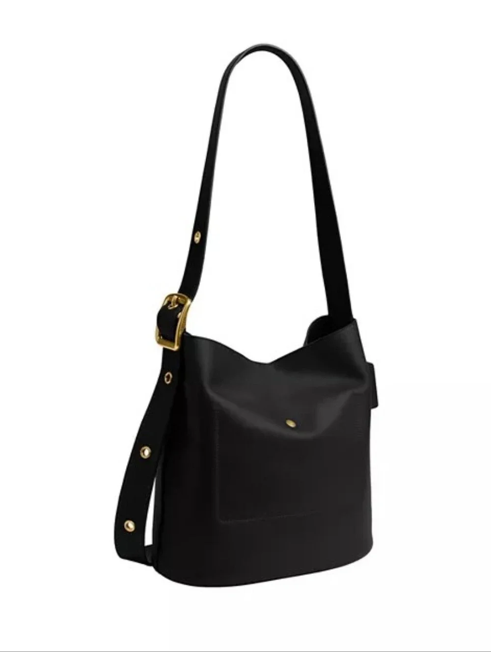 COACHBleecker Leather Bucket Bag-Black NWT Authentic